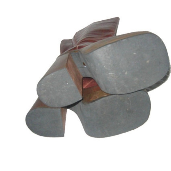 SOLD VTG Sonax Goth Grunge Club Kid Leather Boots - Picture 4 of 6